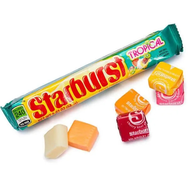 Starburst Fruit Chews Candy Packs – Tropical: 36-Piece Box