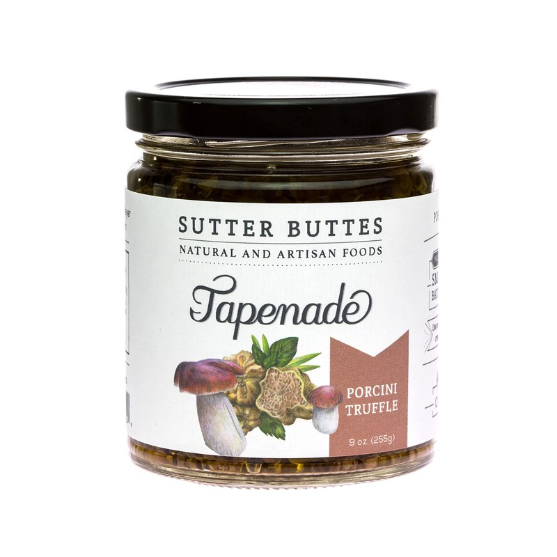 Sutter Buttes Olive Tapenade Spread – 9 Oz. Jar (Porcini Truffle)