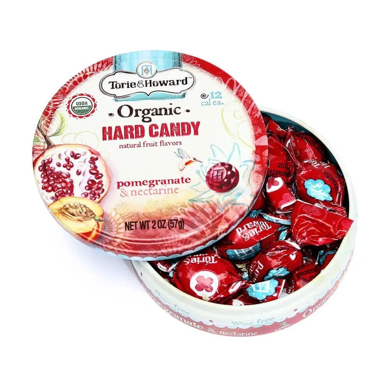 Torie and Howard Hard Candy Tins – Pomegranate & Nectarine: 8-Piece Box