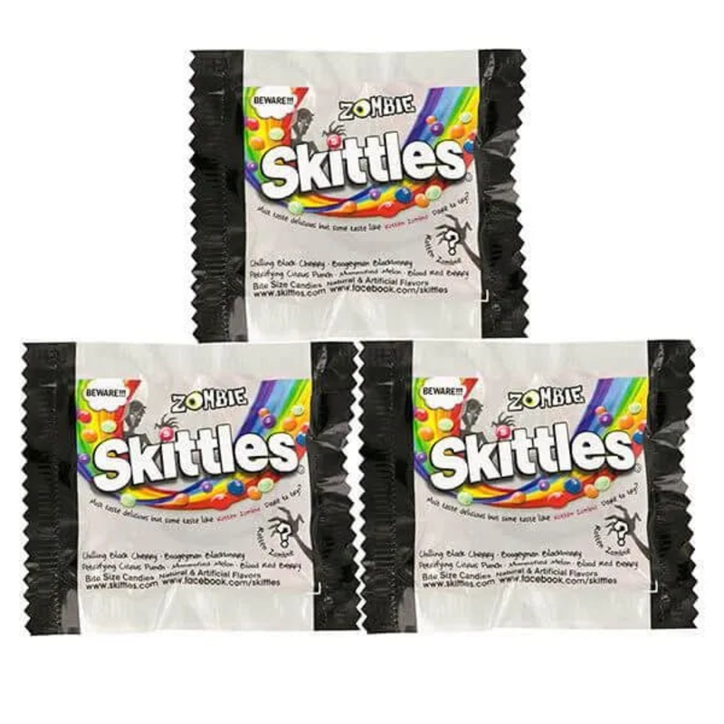 Zombie Skittles Candy Fun Size Packs: 20-Piece Bag