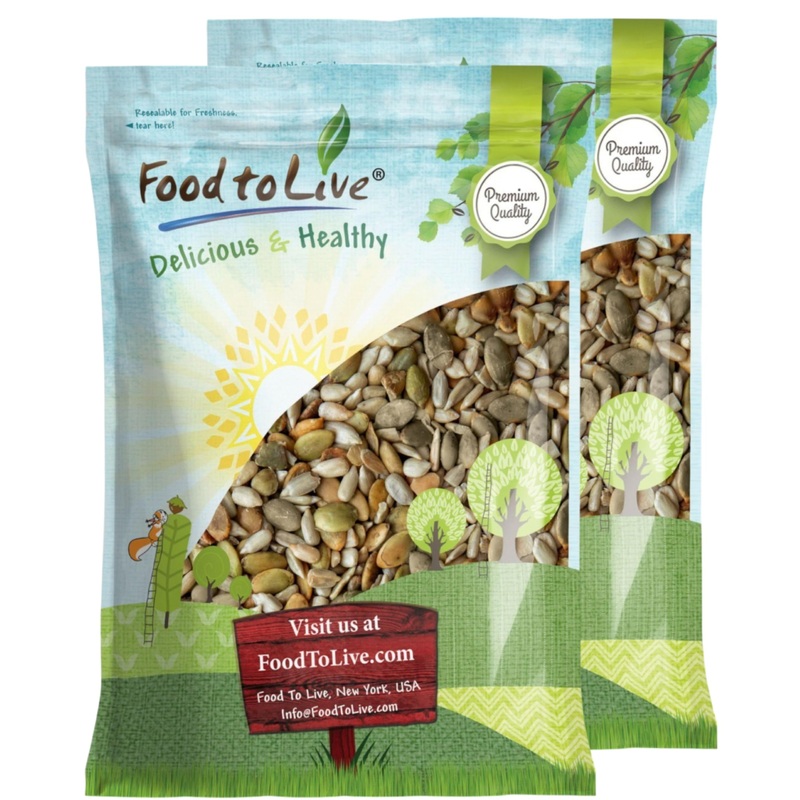 Food To Live Dry Roasted Sunflower And Pumpkin Seed Mix, 16 Pounds – Oven Roasted, No Oil Added, Natural Snack, Rich In Protein,