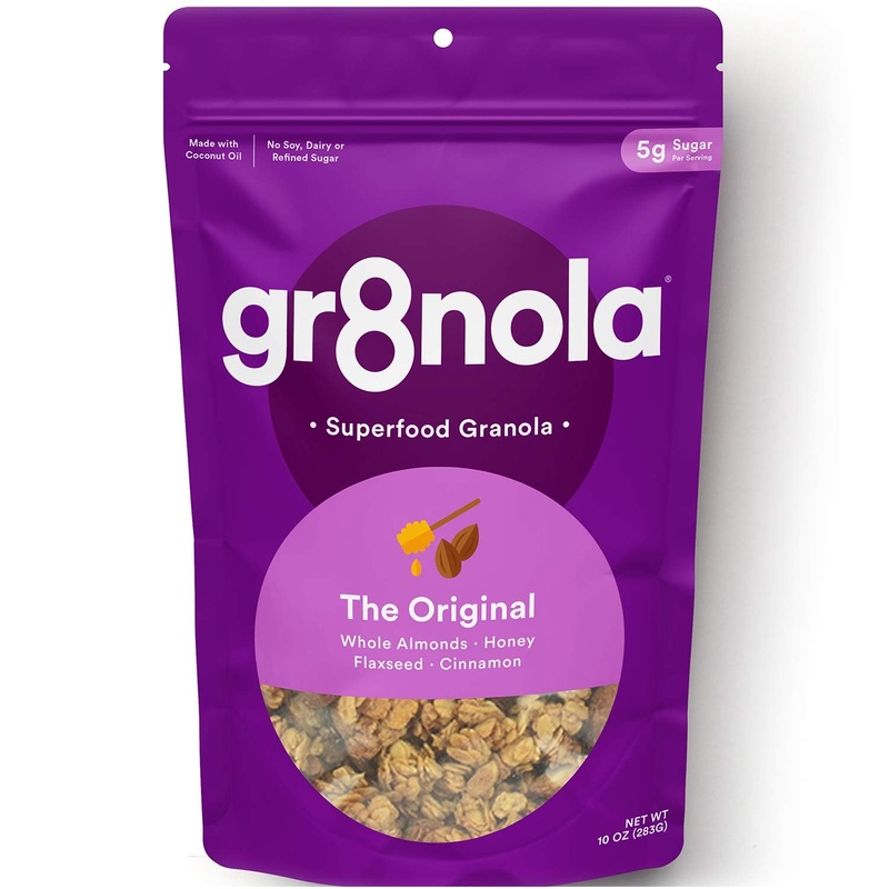 Gr8Nola The Original – Healthy, Low Sugar Granola Cereal – Made With Superfoods, Whole Almonds, Honey, Cinnamon And Flaxseed, So