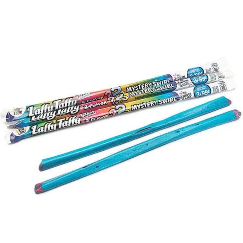 Laffy Taffy Candy Ropes – Mystery Swirl: 24-Piece Box