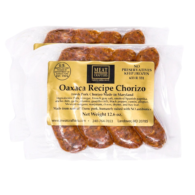 Meatcrafters Oaxaca Mexican Chorizo Sausage, No Antibiotics, Preservative Free, 12.6Oz (2-Pack, 8 Total Links)