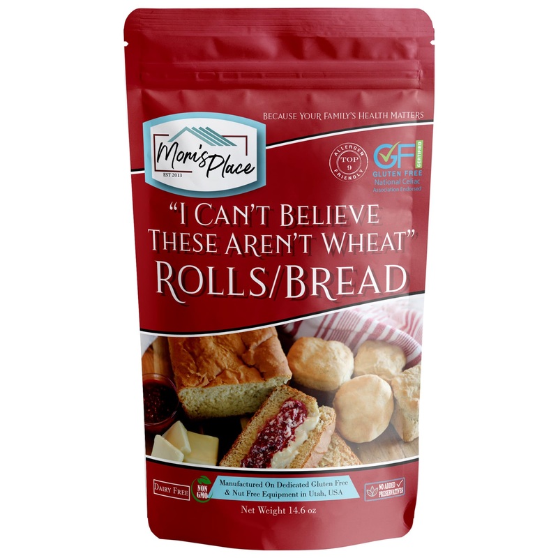 Mom’S Place ”I Can’T Believe These Aren’T Wheat!” Gluten-Free Rolls/Bread Mix, Easy To Prepare, Vegan, Nut Free, Dairy Free &