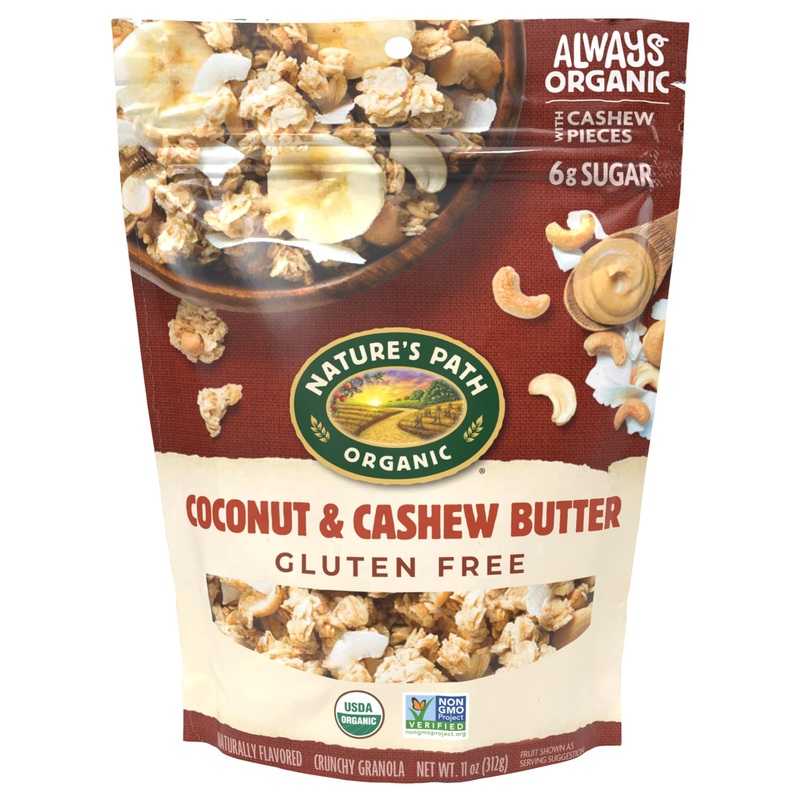 Nature’S Path Organic Coconut & Cashew Butter Granola, 11 Oz (Pack Of 1), Gluten Free, Non-Gmo