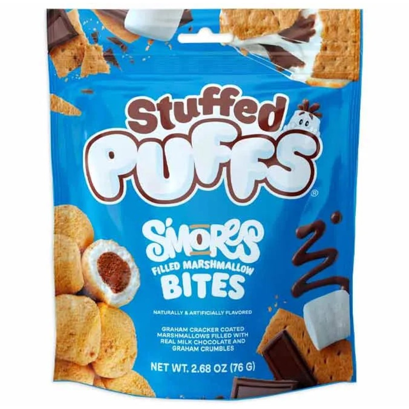 Stuffed Puffs Filled Marshmallow Bites – Smores: 8-Piece Case