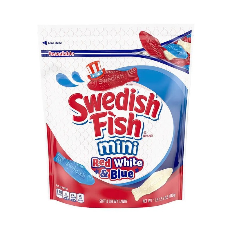 Swedish Fish Candy Red, White, & Blue 1.8LB Bag