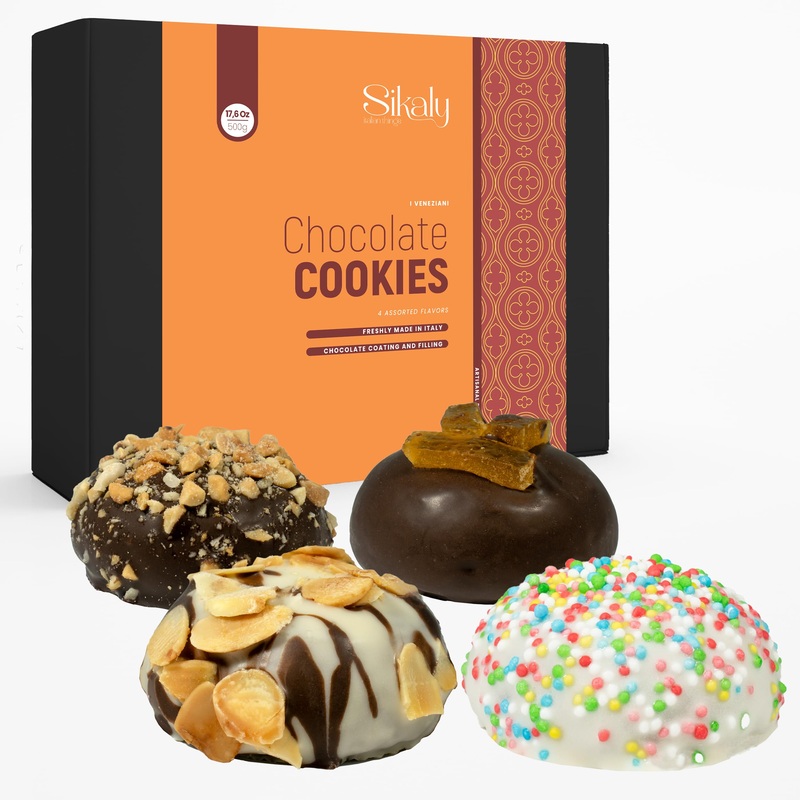 Biscotti Italian Cookies, 16 Gourmet Chocolate Cookies. Food Gift, St Patricks Day Treats, Birthday Gifts. Prime Gourmet For All