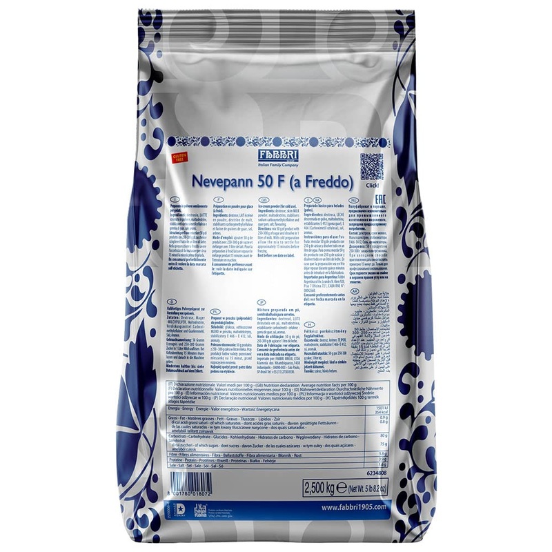 Fabbri Nevepann 50F (Cold Preparation), Base For Gelato And Ice Cream, 5.5Lb