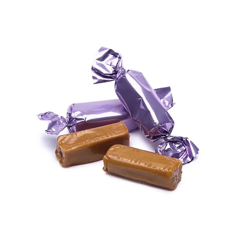 Foiled Caramel Candy – Lavender: 180-Piece Bag