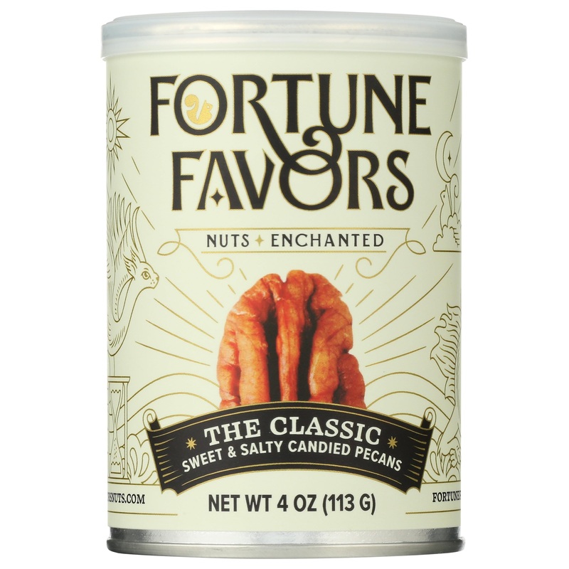 Fortune Favors Candied Pecans, Sweet And Salty Snack, Hand Crafted In Small Batches, Usa-Grown (4Oz, Classic)