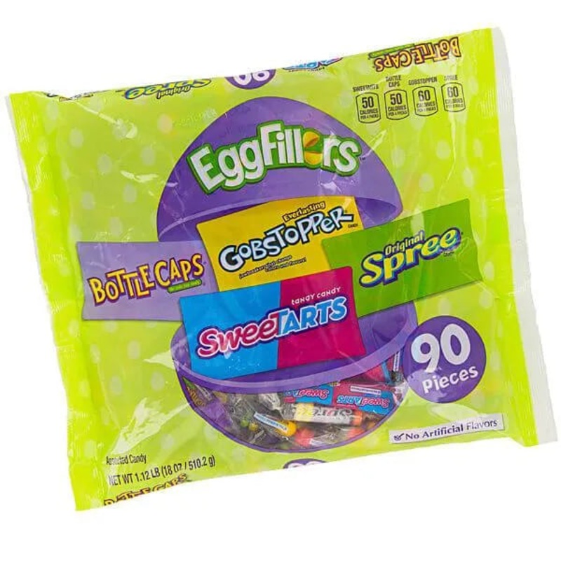 Gobstopper – SweeTarts – Bottle Caps – Spree Assortment of Easter Egg Fillers Candy Packs: 18-Ounce Bag