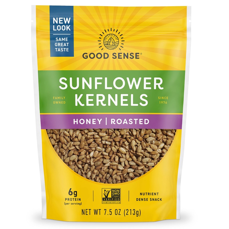 Good Sense | Sunflower Nuts | Honey Roasted Sunflower Seeds (Shelled) – 90 Ounces (90 Oz) | 12 – 7.5 Ounce (7.5 Oz) Bags