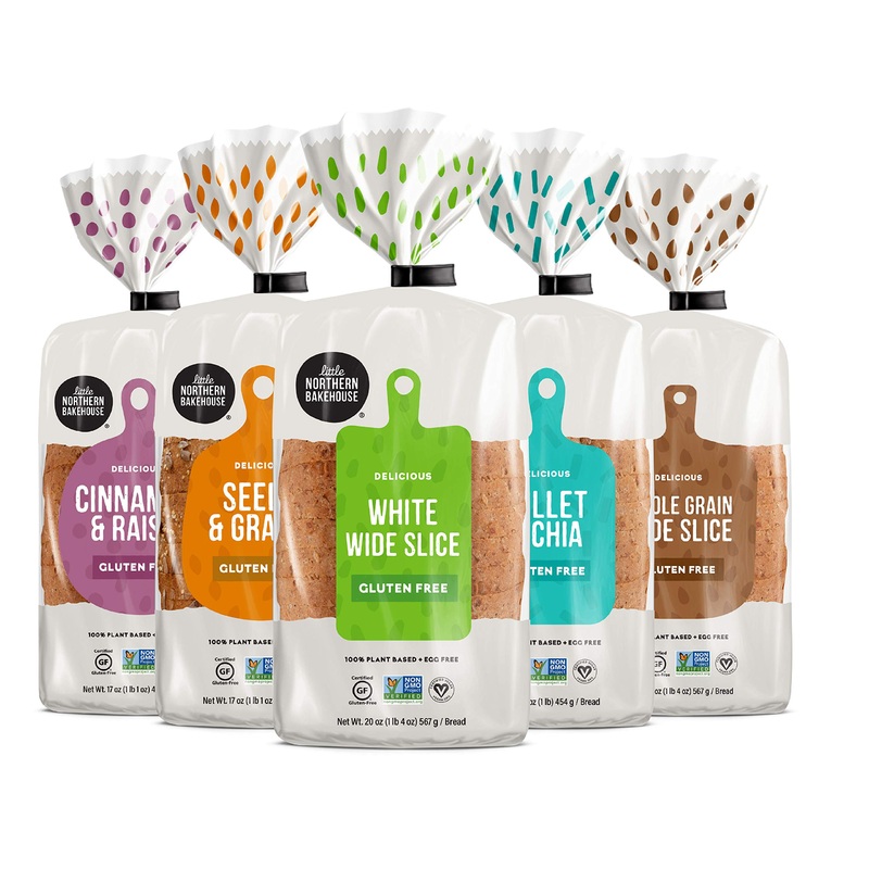 Little Northern Bakehouse Gluten Free Bread Variety Pack, Non-Gmo And Allergy-Friendly Sliced Bread (5 Pack)