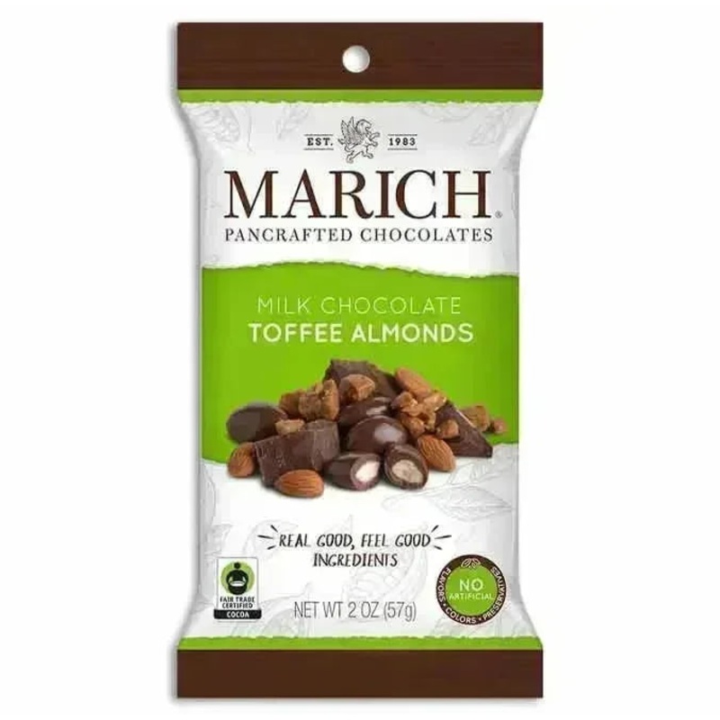 Marich Milk Toffee Almonds Peg Bag: 12-Piece Case