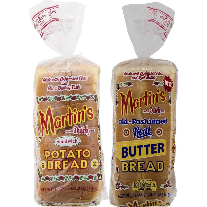 Martin’S Famous Pastry Potato Bread Variety Pack- 18 Oz. Bags (2 Loaves)