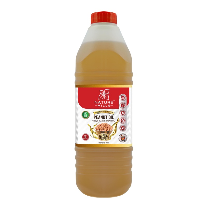 Naturemills Natural Peanut Oil – 1 Liter – 33.8 Fl.Oz – Cold Pressed, Unrefined