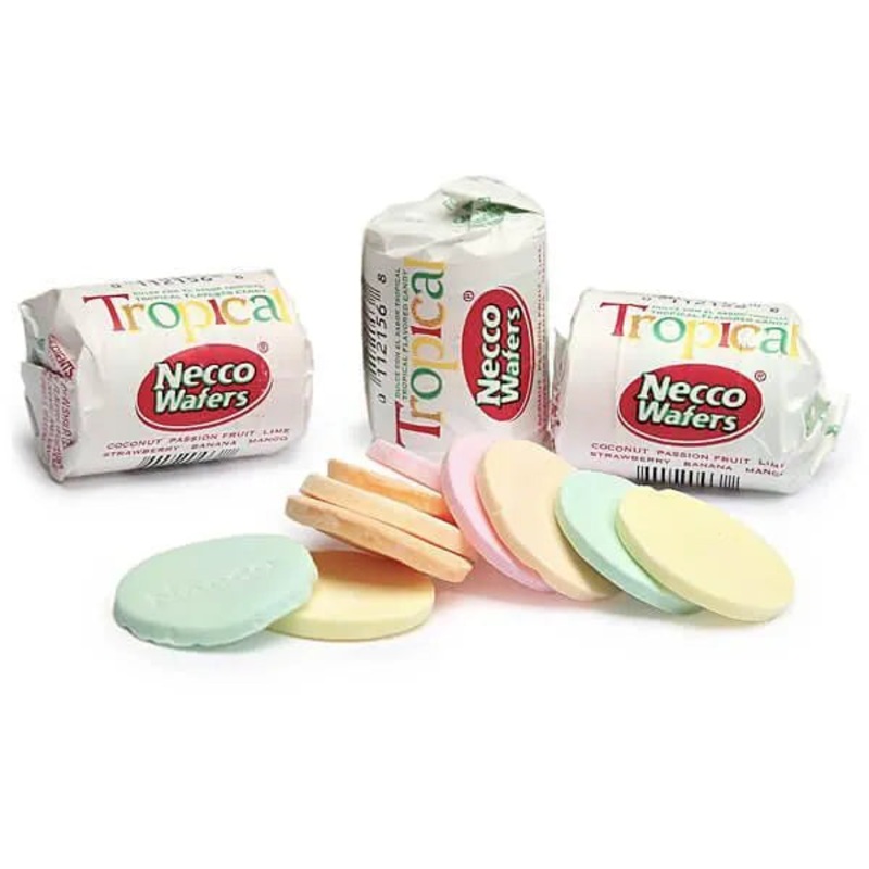 Necco Wafers Candy Mini Rolls – Tropical: 150-Piece Tub