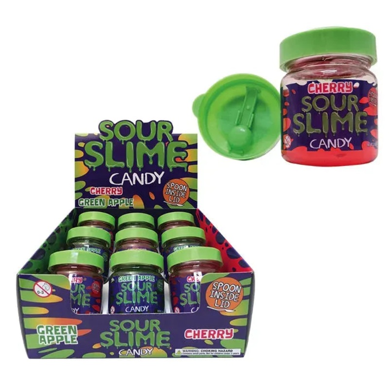 Slime Sour Candy with Spoon: 9-Piece Box