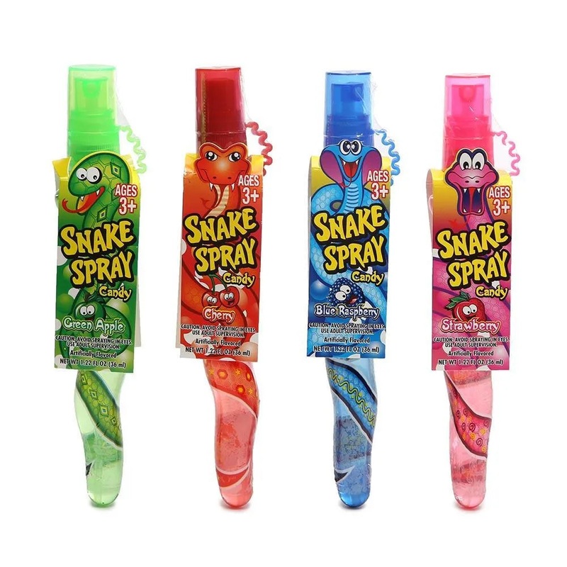 Snake Spray Candy Dispensers: 16-Piece Display