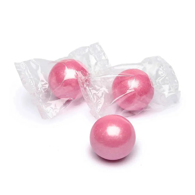Wrapped 3/4-Inch Gumballs – Shimmer Light Pink: 100-Piece Bag