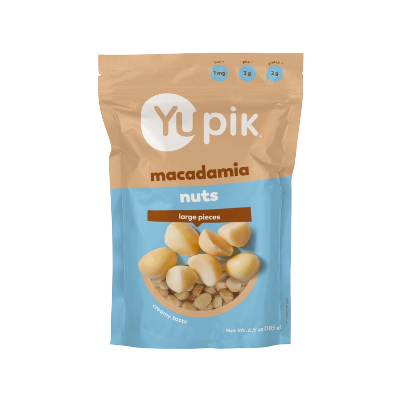 Yupik Macadamia Nuts, Large Pieces, 6.5 Oz, Gluten-Free, Kosher, Raw, Shelled, Unsalted, Healthy Snacks, Creamy Taste