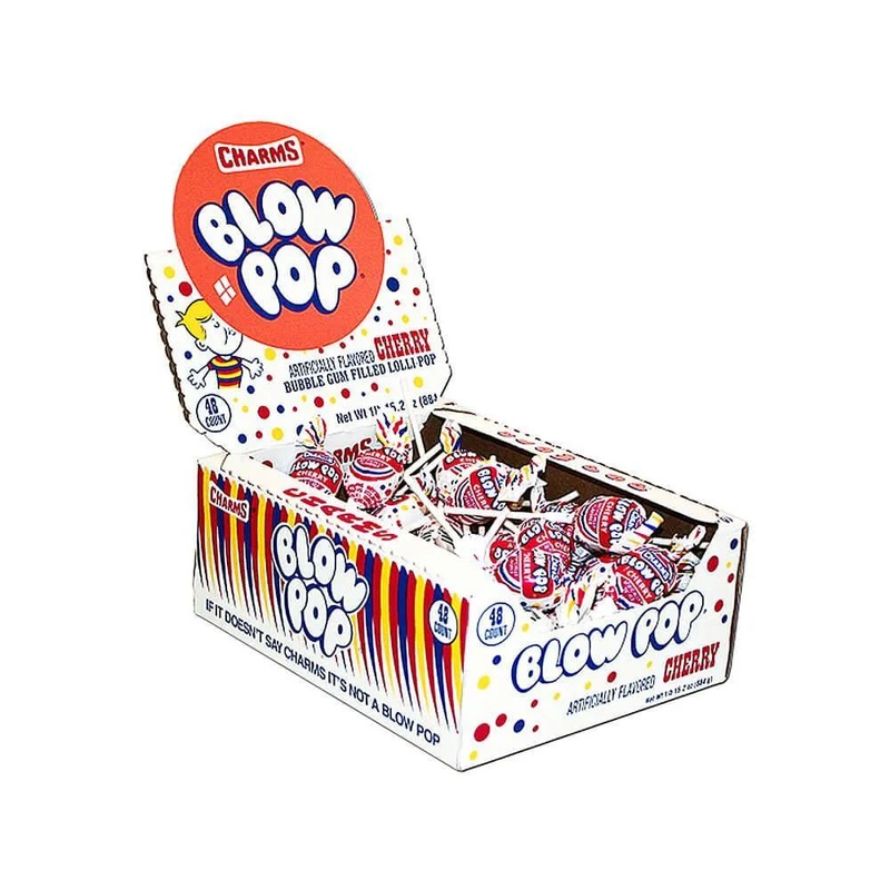 Charms Blow Pops – Cherry: 48-Piece Box