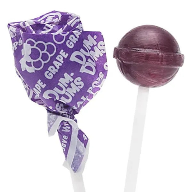 Dum Dums Purple Party Pops – Grape: 5LB Bag