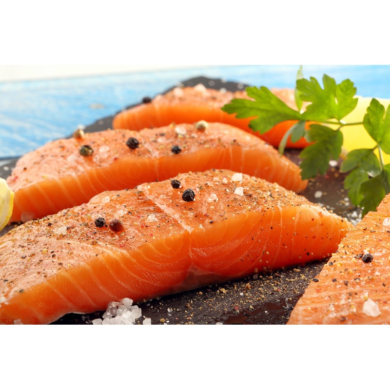 Fresh Atlantic Salmon Fillets, Best Premium Quality In The Us, Center Cut, Perfectly Trimmed, 13 X 6 Oz. (4.88 Lb.) – Kosher, Sk