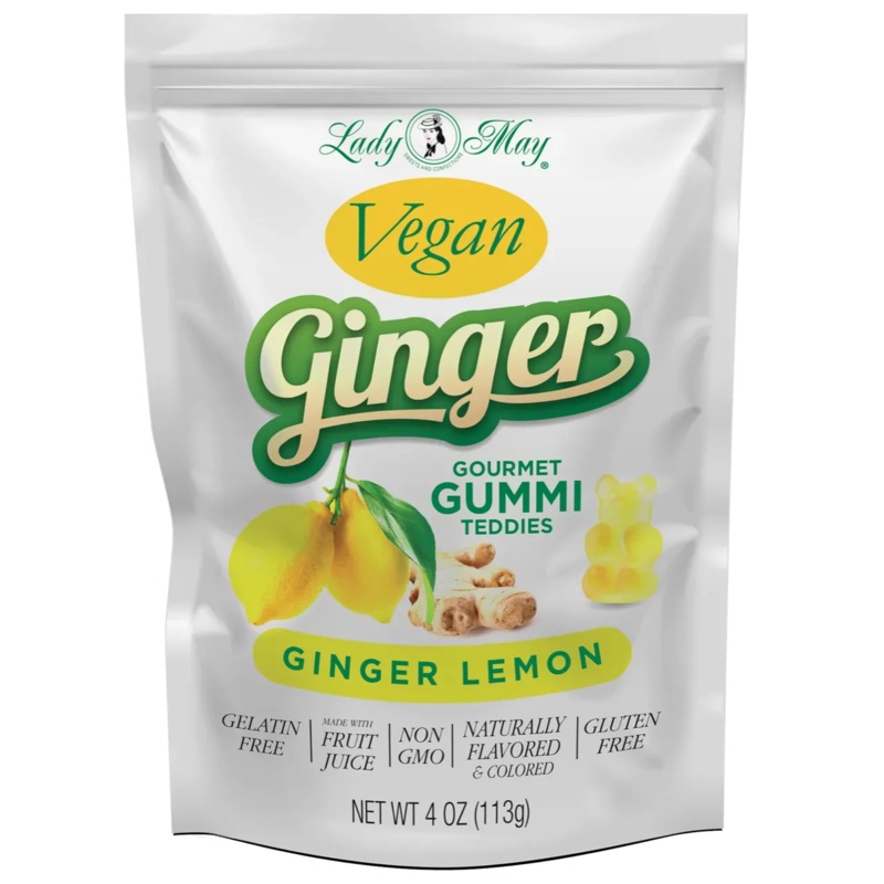 Lady May Sweets Vegan Ginger-Lemon Gummi Teddies