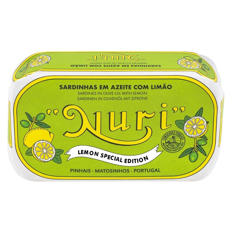 Nuri Portuguese Sardines In Olive Oil And Lemon Special Edition – 4 Pack – 4.4 Oz Cans