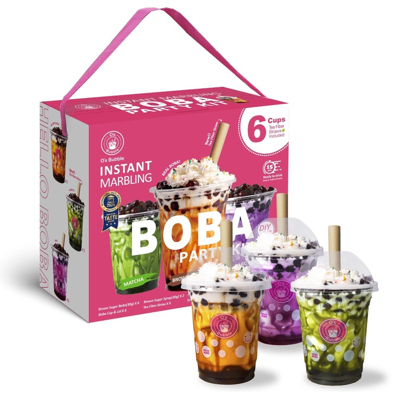 O’S Bubble Boba Tea Kit – Bubble Tea Kit – All In One Boba Kit For Boba Tea Lovers – Boba Party Kit For Boba Drinks – Boba Kit F