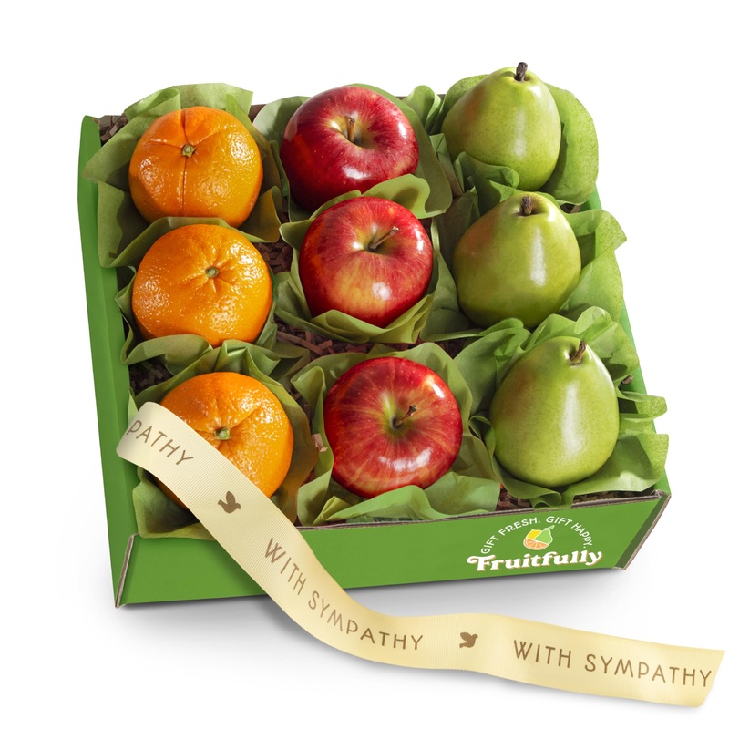 A Gift Inside Sympathy Fruitful Trio Deluxe Fruit Gift