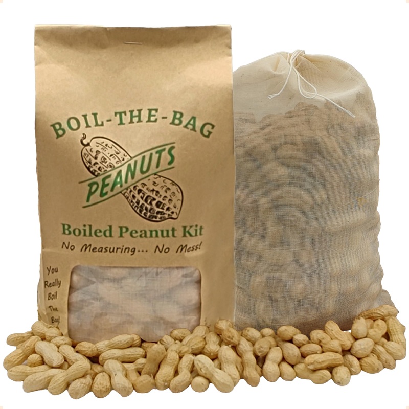 Boiled Peanuts Kit | Contains Premium In Shell Peanuts, Salt, And A Unique Seasoning Blend In A Muslin Cooking Bag | 2 Kits Of B