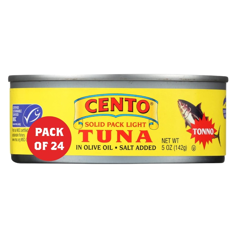 Cento Solid Packed Tuna In Olive Oil, 5 Ounce (Pack Of 24)