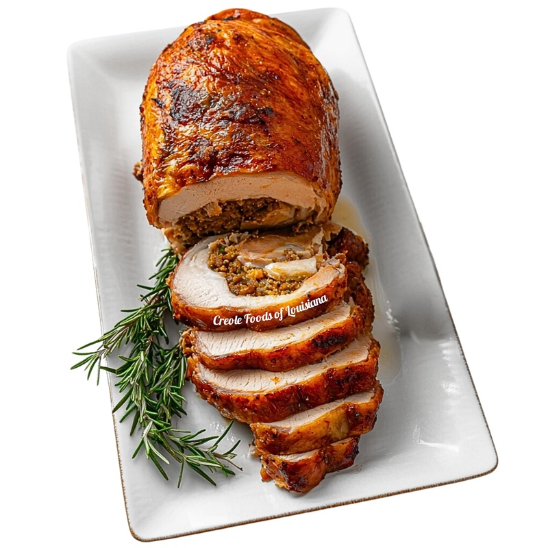 Creole Food Turducken (Boudin, 5Lb) – Gourmet Stuffed Poultry Delight – Pre-Seasoned And Ready For Cooking To Simplify Your Holi