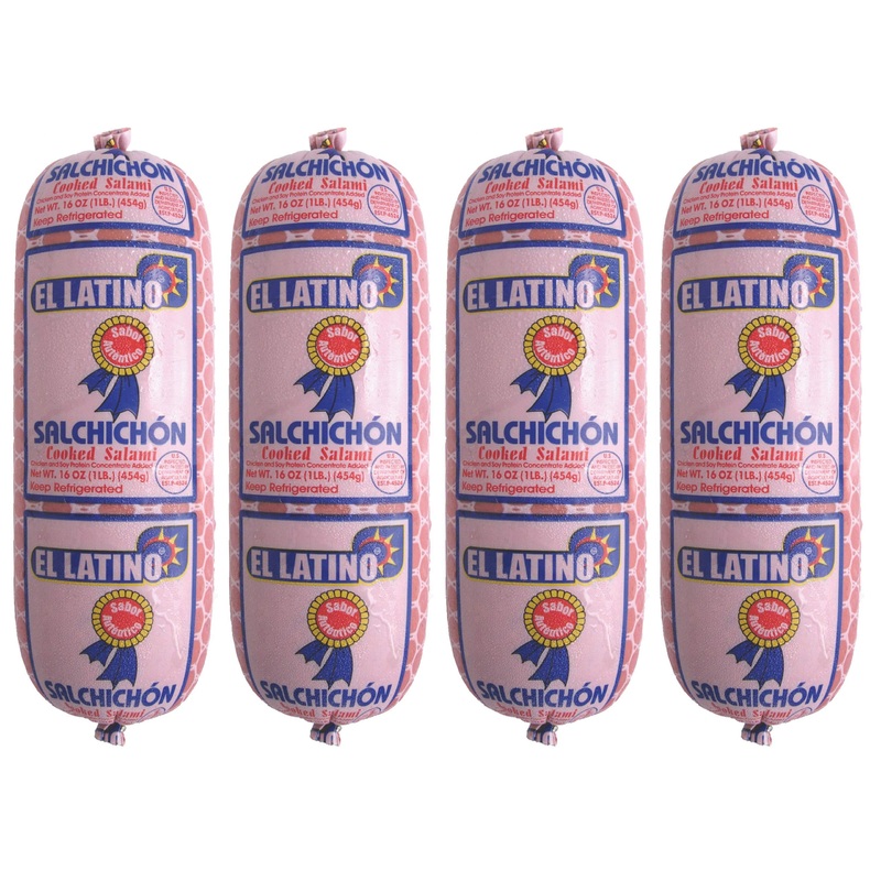 El Latino Salchichon 1Lb (Pack Of 4)/ Cooked Salami. Total 4Lb