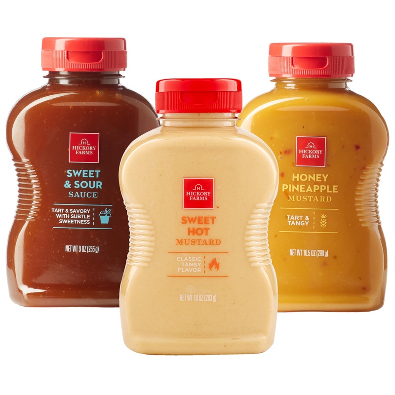 Hickory Farms Condiment Sampler | Gourmet Mustard Variety Pack – 3 Pack | Great For Snacking, Dipping, Recipes, Glazes, And Char