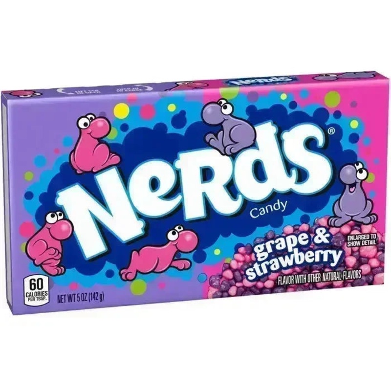 Nerds Candy 5-Ounce Packs Theater Size – Strawberry & Grape: 12-Piece Box