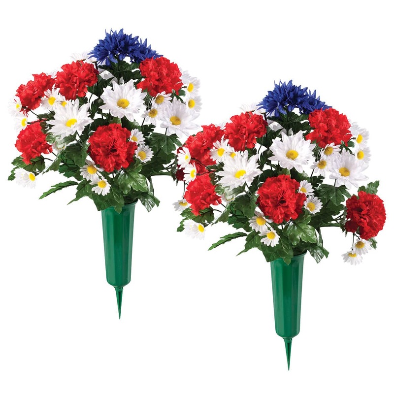Patriotic Bouquet Memorial By Oakridgetm, Set Of 2