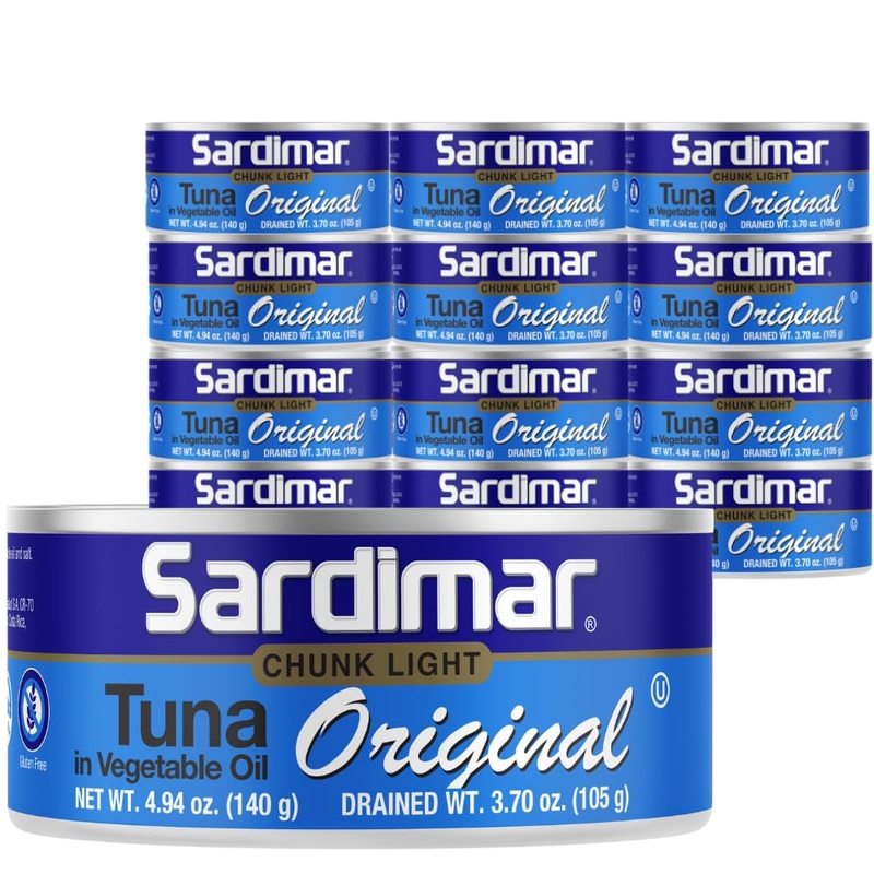 Sardimar Chunk Light Tuna ( Original – Pack Of 12 ) – Ready To Eat Meals In Can