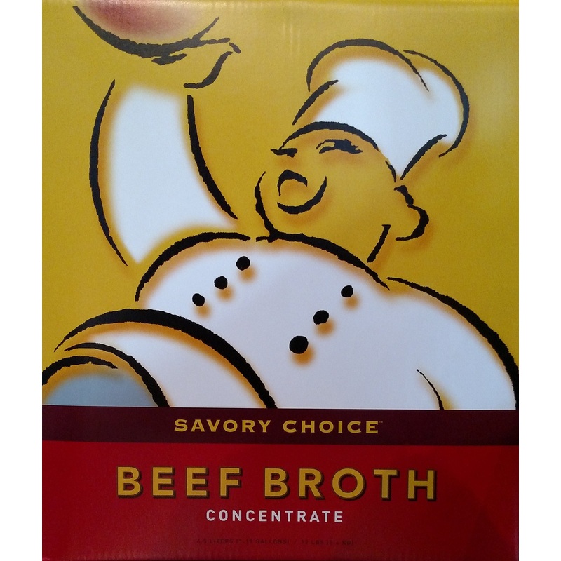 Savory Choice Beef Broth Concentrate – 4.5 Liter (1.19 Gallons) – 20X Concent…