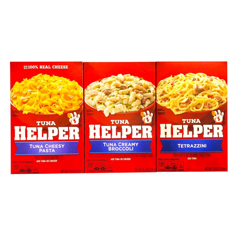 Tuna Helper Variety Pack – Tuna Cheesy Pasta, Tuna Creamy Broccoli, Tetrazzini (19 Oz. Total) (3 Pack)