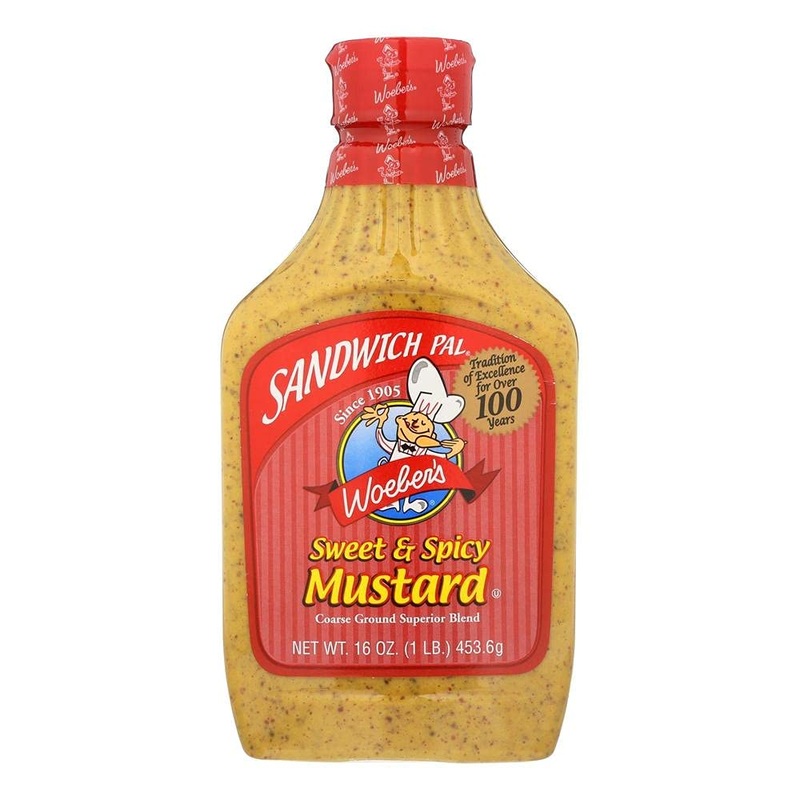 Woeber Mustard Sandwich Pal Sweet Spicy, 16 Oz