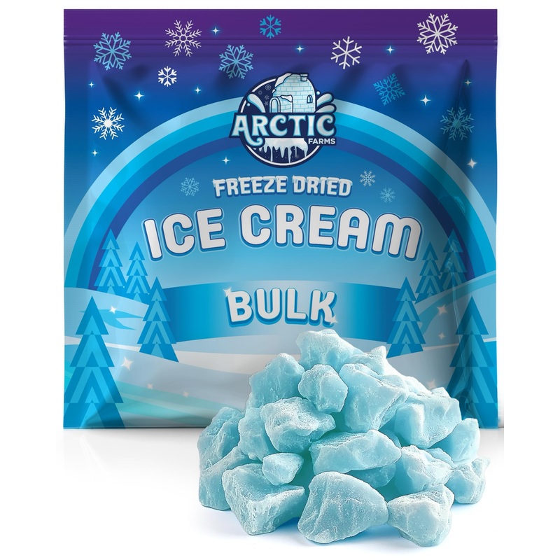 Arctic Farms Freeze Dried Ice Cream Bits Bulk – Does Not Melt (Cotton Candy – Blue) (1Lb)