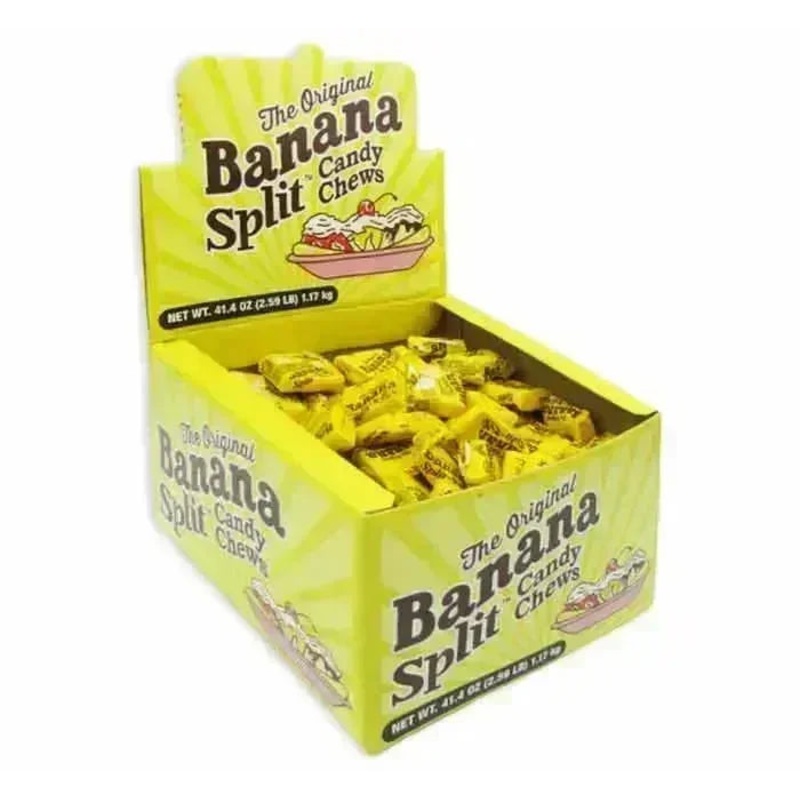 Banana Split Taffy Candy Chews: 140-Piece Box