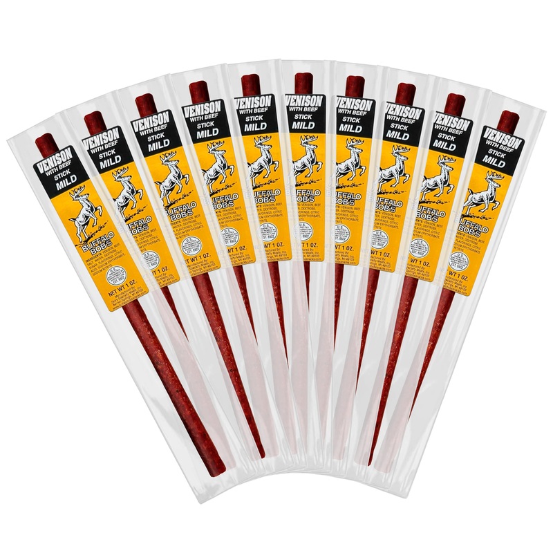 Buffalo Bob’S Wild Game Meat Snack Stick – Venison Mild Stick 10 Pack