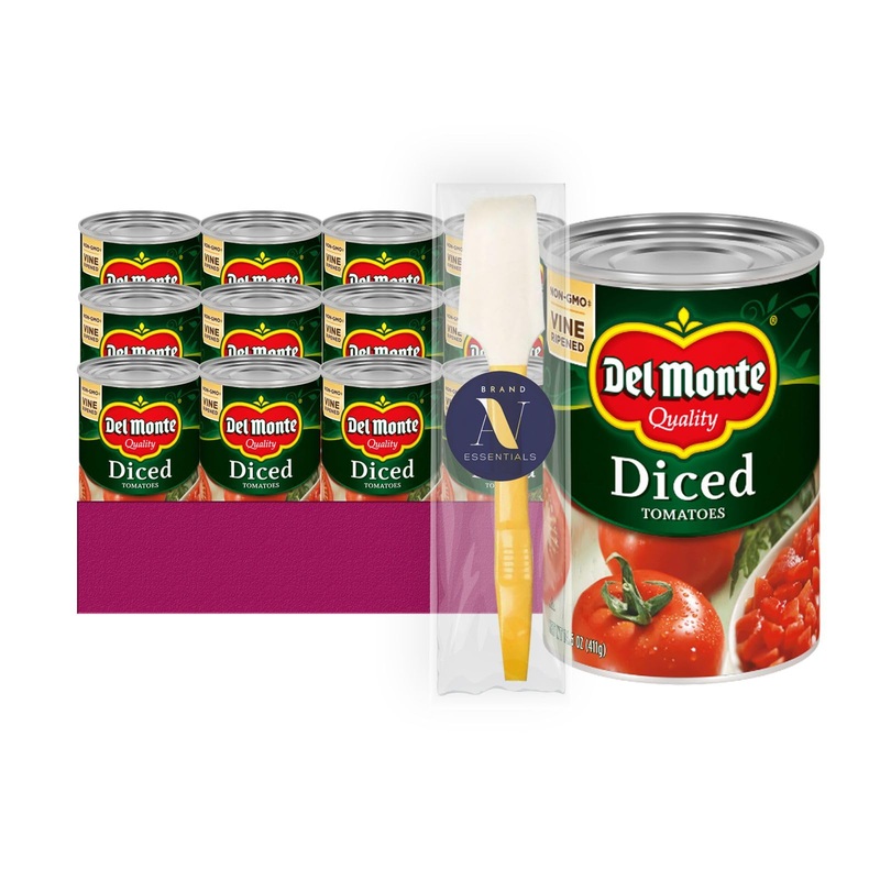 Del Monte – Lavinia Essentials Bundle: Tomatoes 12- Pack Of Diced Canned Vegetables 14.5 Oz Can + 1 Utility Prop