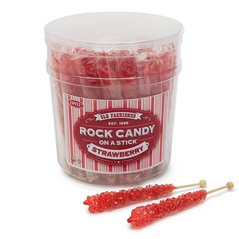 Espeez Rock Candy Crystal Sticks – Red: 36-Piece Tub